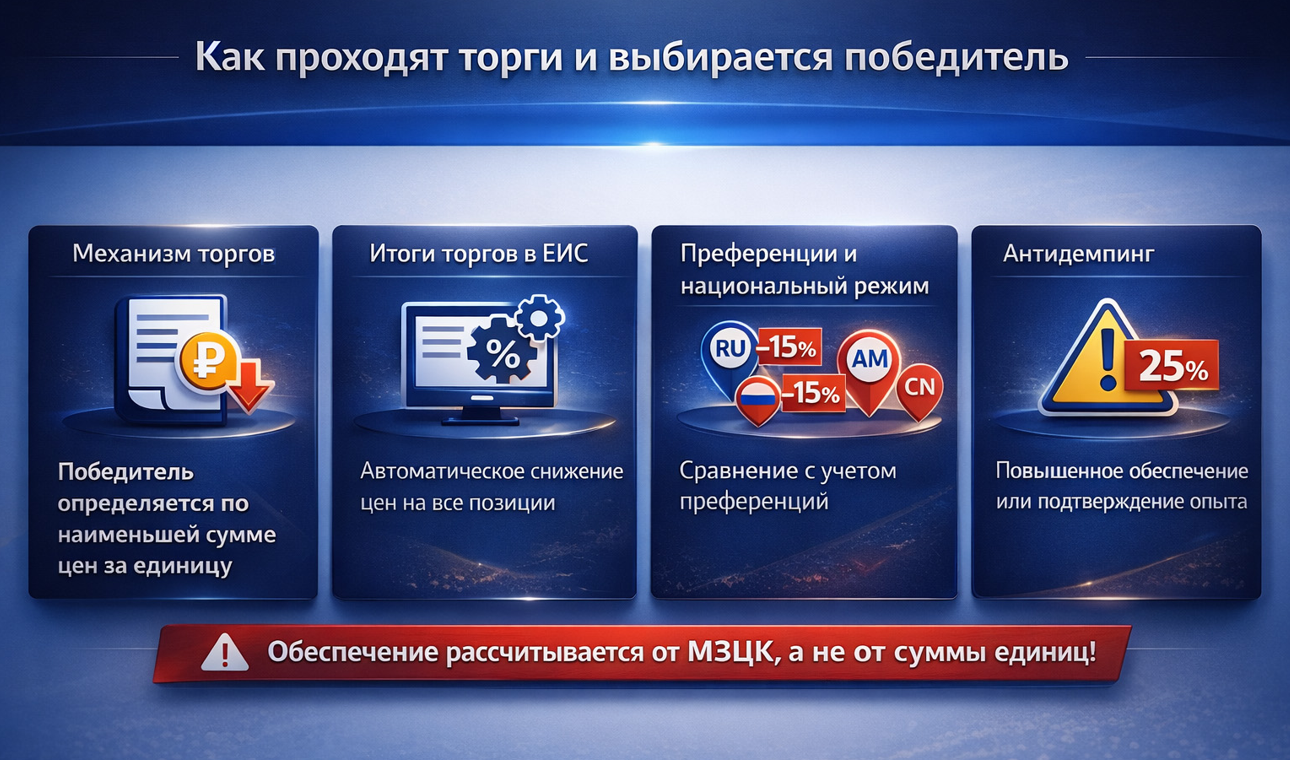 Как проходят торги и выбирается победитель
